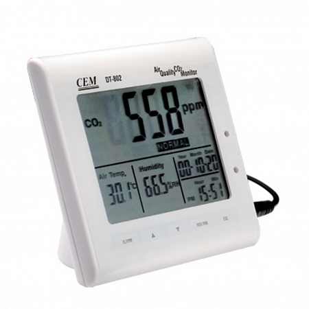 Анализатор CO2, часы, температура, влажность DT-802