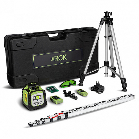 Комплект ротационного нивелира с элевационным штативом RGK SP-100G COMBO