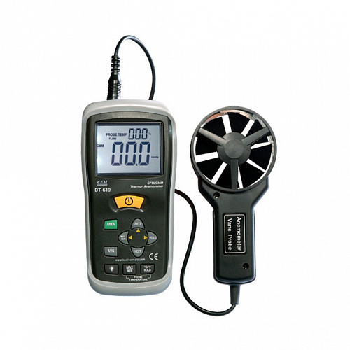 Измеритель скорости воздуха и температуры DT-619