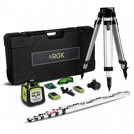 Комплект ротационного нивелира с раздвижным штативом RGK SP-100G COMBO